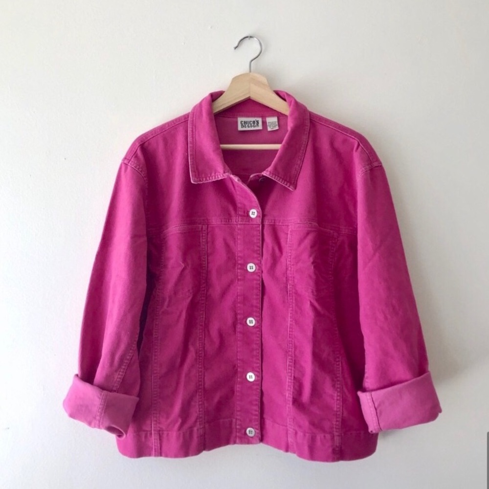 Vintage Bright Pink Corduroy Jacket XL